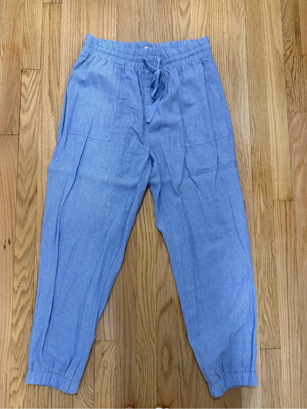 LOFT Women’s Light Blue Drawstring Linen-Blend (S-L)